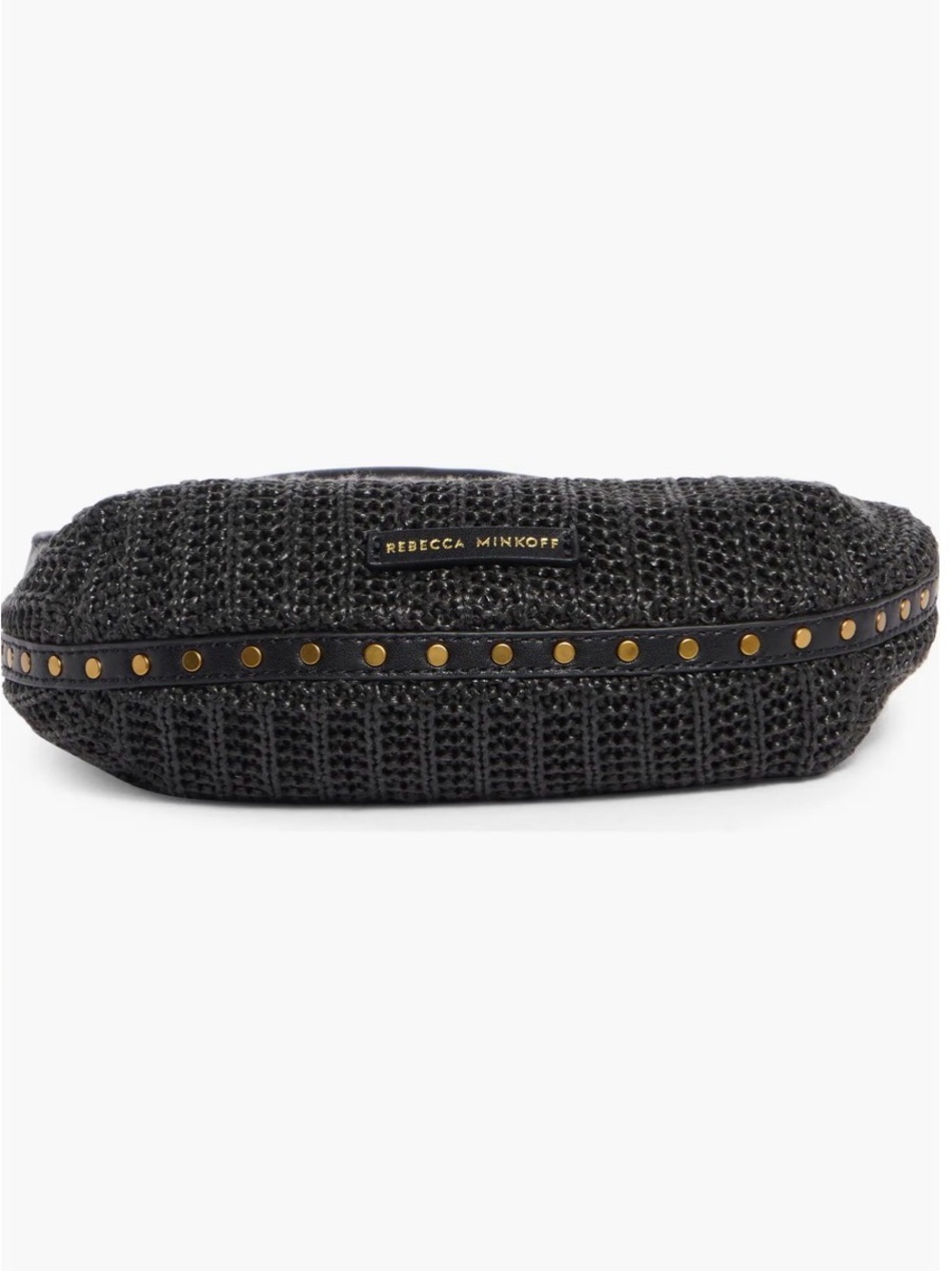 Rebecca Minkoff Darren Crescent Crossbody Bag Black Purse studded RYFBD072 NWT - Picture 7 of 11